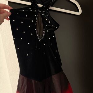 Sharene Black and Red figure skating Dress